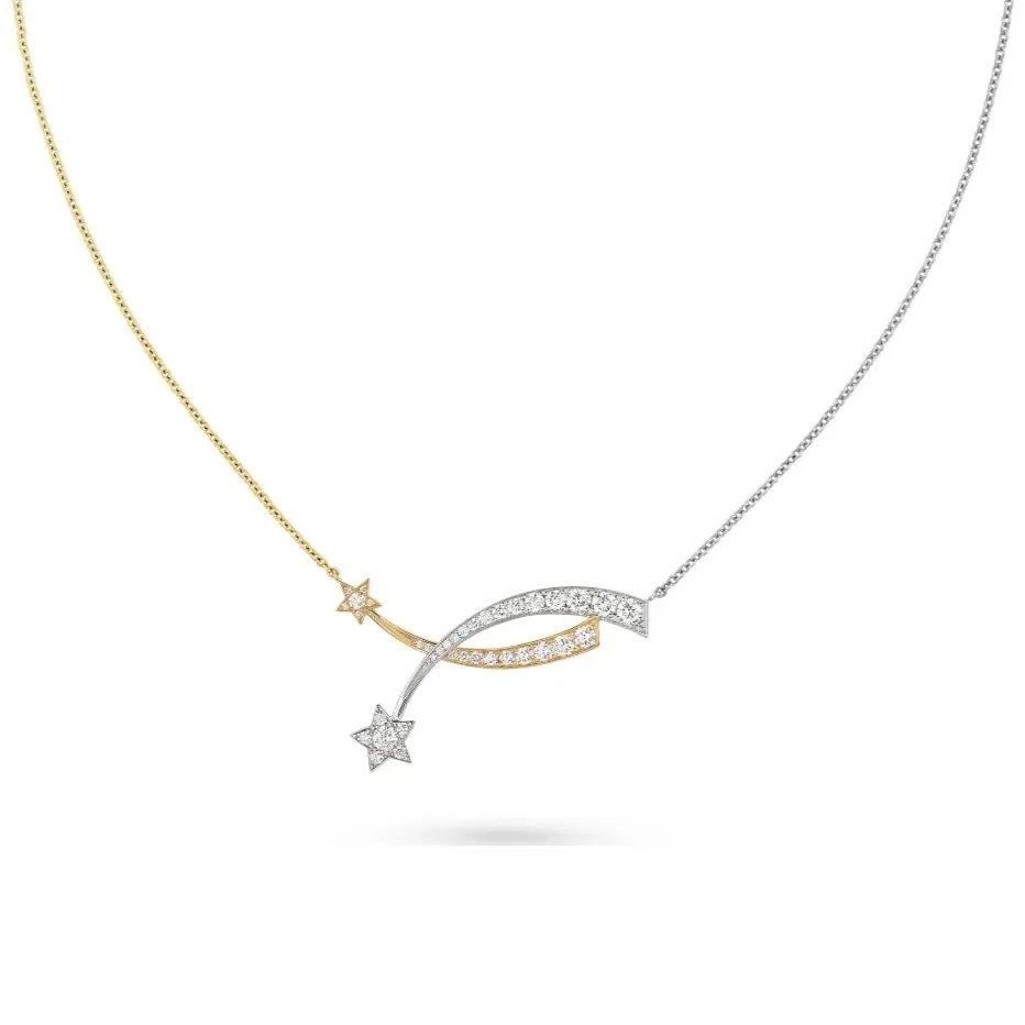 Chanel Etoile Filante Necklace Silver in Gold Hardware