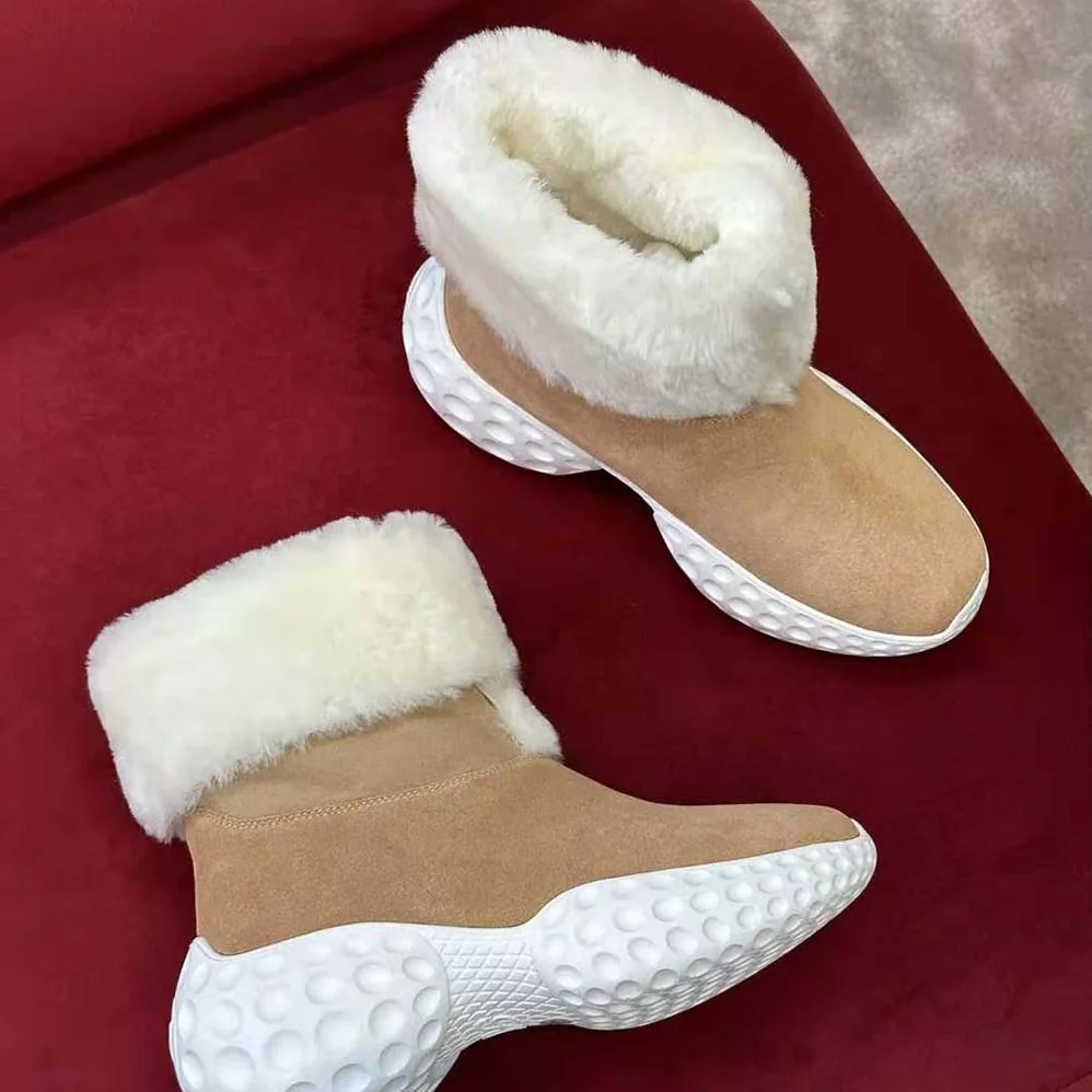 Roger Vivier Viv' Run Light Fur Ankle Boots in Suede for Women Roger Vivier Viv' Run Light Fur Ankle Boots in Suede for Women