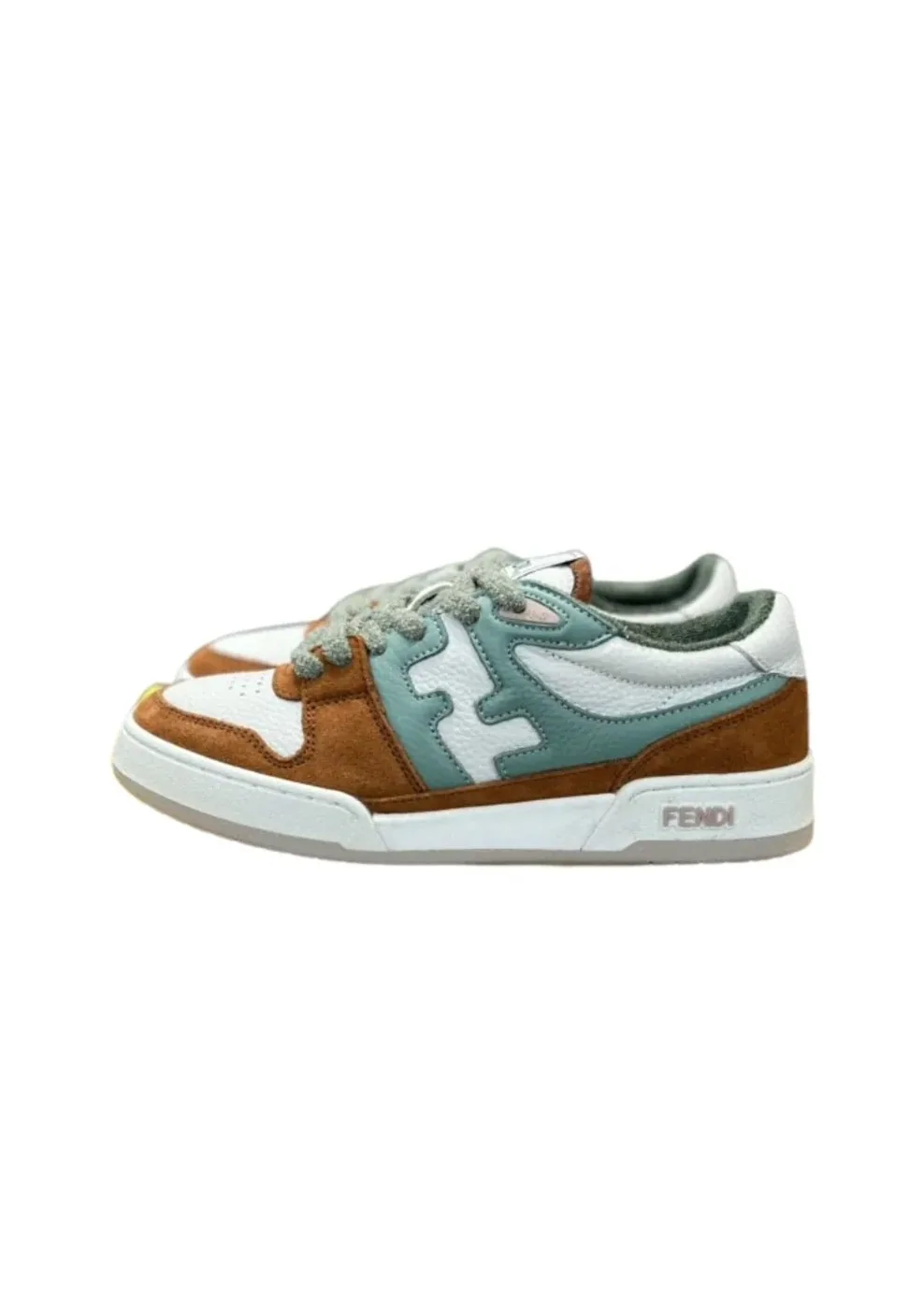 Fendi FD Fendi Match Low Tops Sneakers Brown And Green Fendi FD Fendi Match Low Tops Sneakers Brown And Green