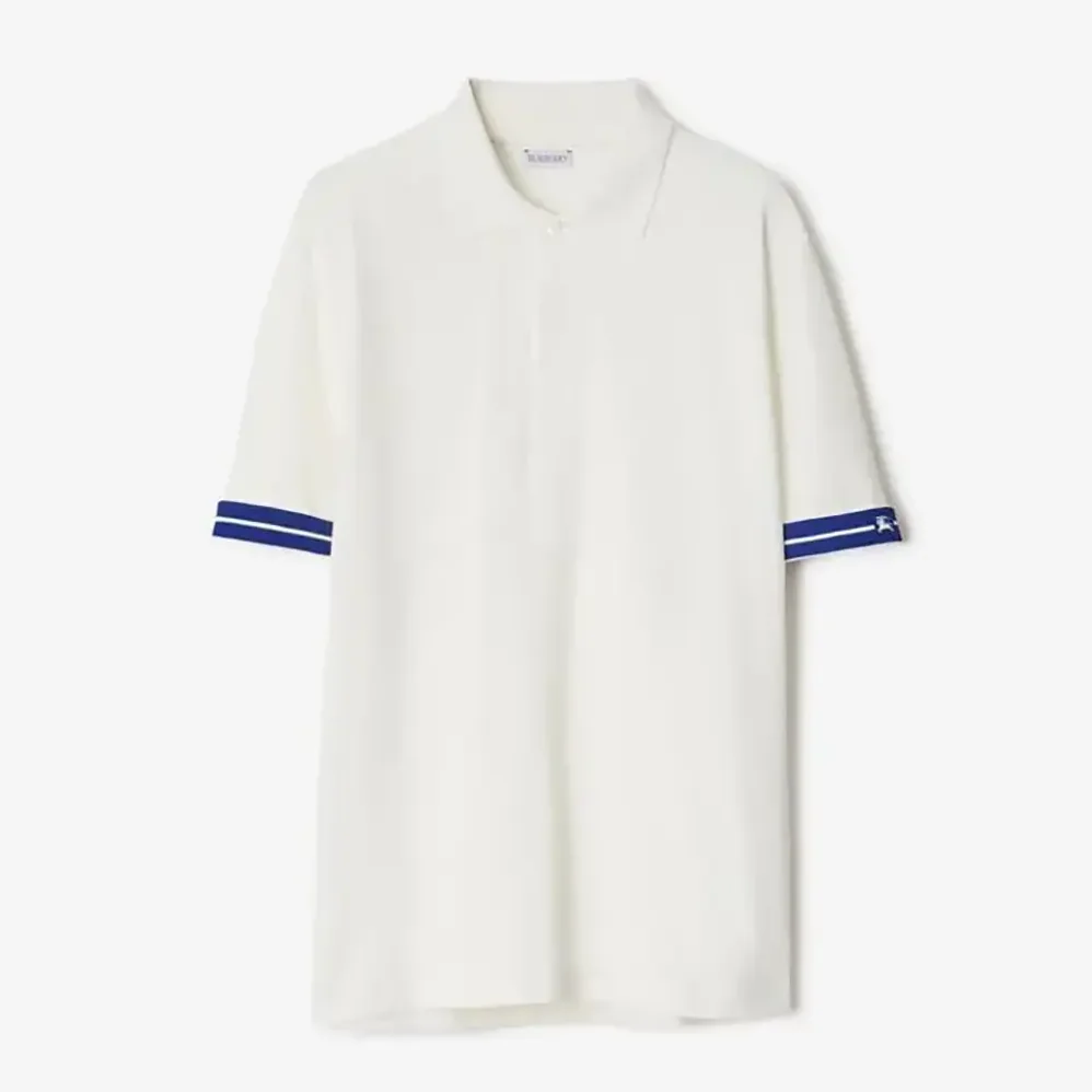 Burberry Cotton Polo Shirt for Men in White Burberry Cotton Polo Shirt for Men in White