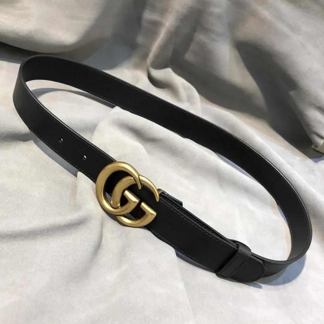 Gucci Belt With Double G Buckle Black /