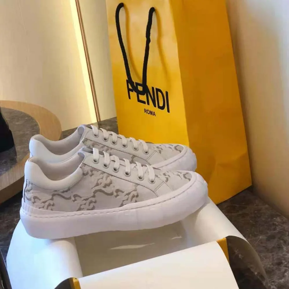 Fendi Force White Fabric Low for Women in Top Sneakers Fendi Force White Fabric Low for Women in Top Sneakers