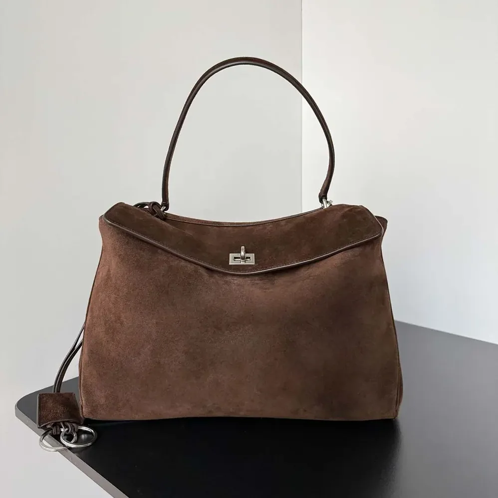 Balenciaga Rodeo Handbag Medium In Light Espresso for Women