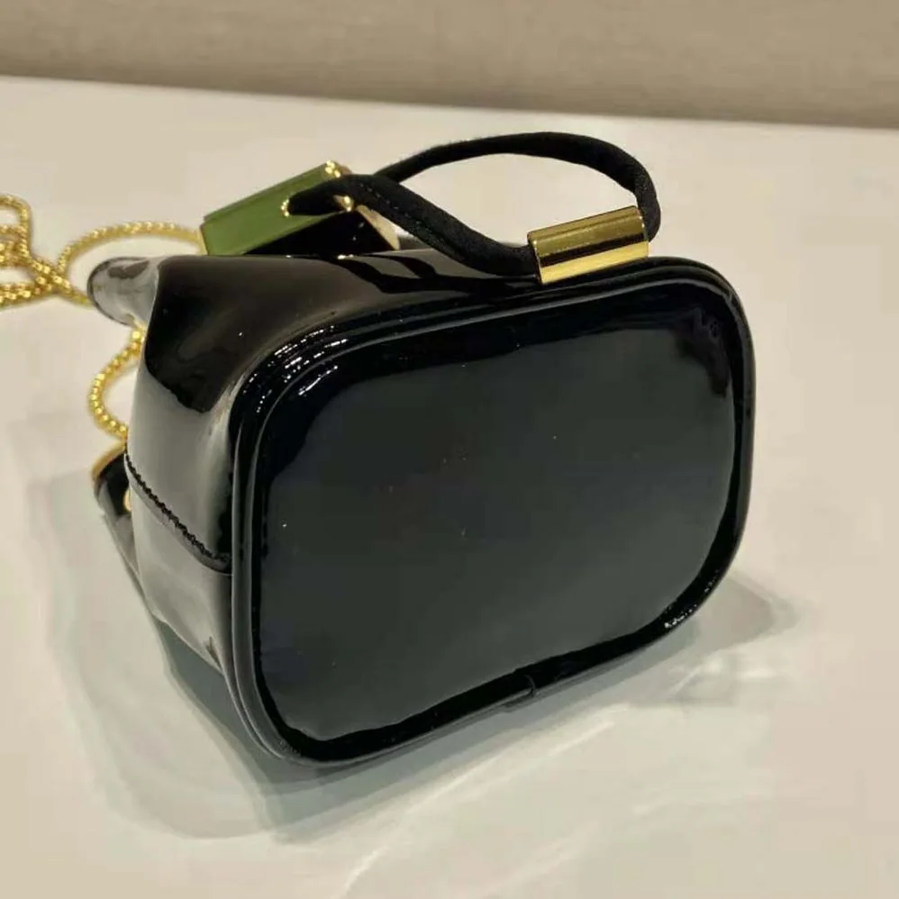 Prada Patent Leather Mini-pouch for Women in Black