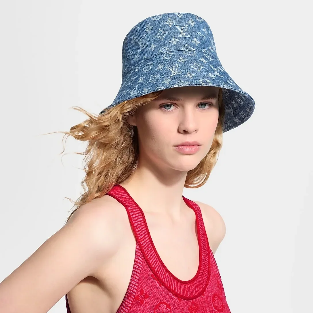 Louis Vuitton Bucket Hat Blue Denim