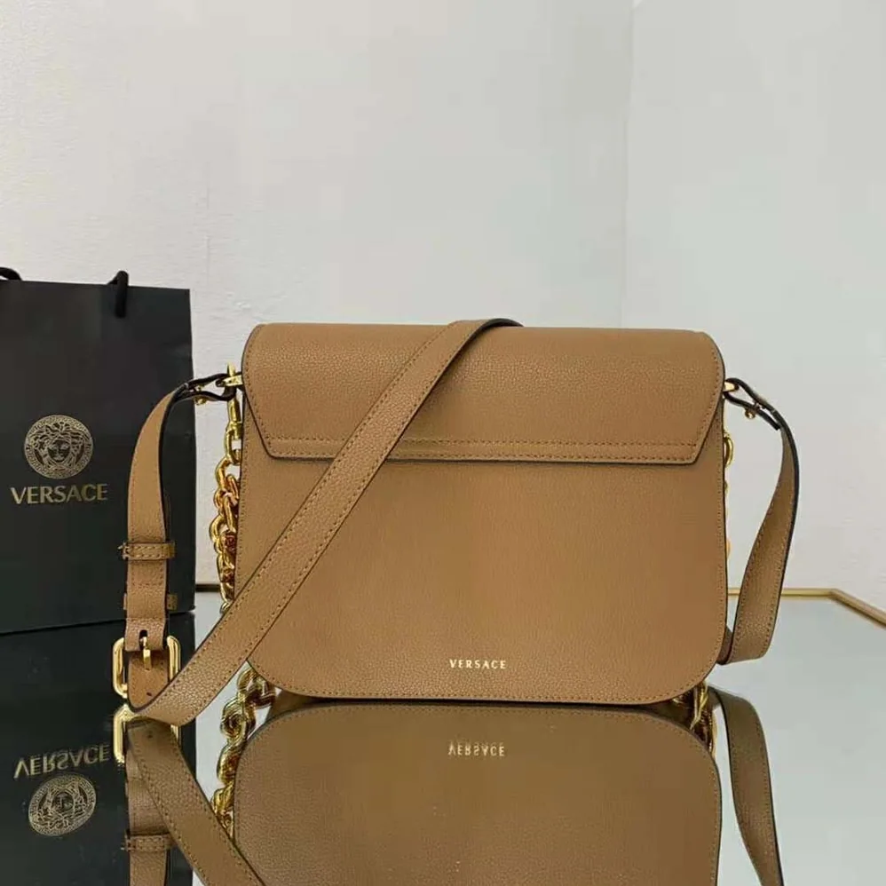 Versace La Medusa Shoulder Bag for Women in Brown Versace La Medusa Shoulder Bag for Women in Brown