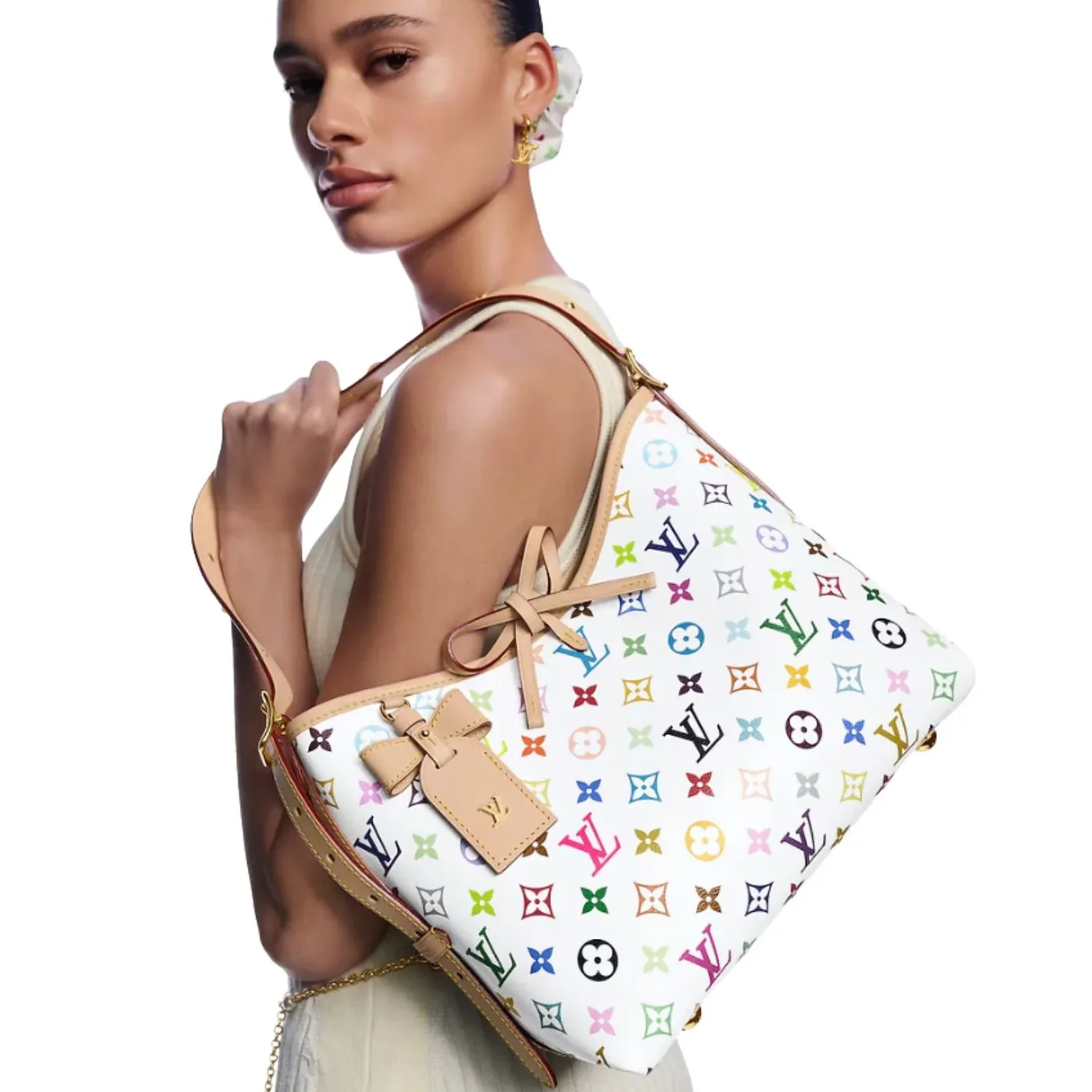 Louis Vuitton LV x TM CarryAll PM Shoulder Bag in Multicolored Gold Hardware