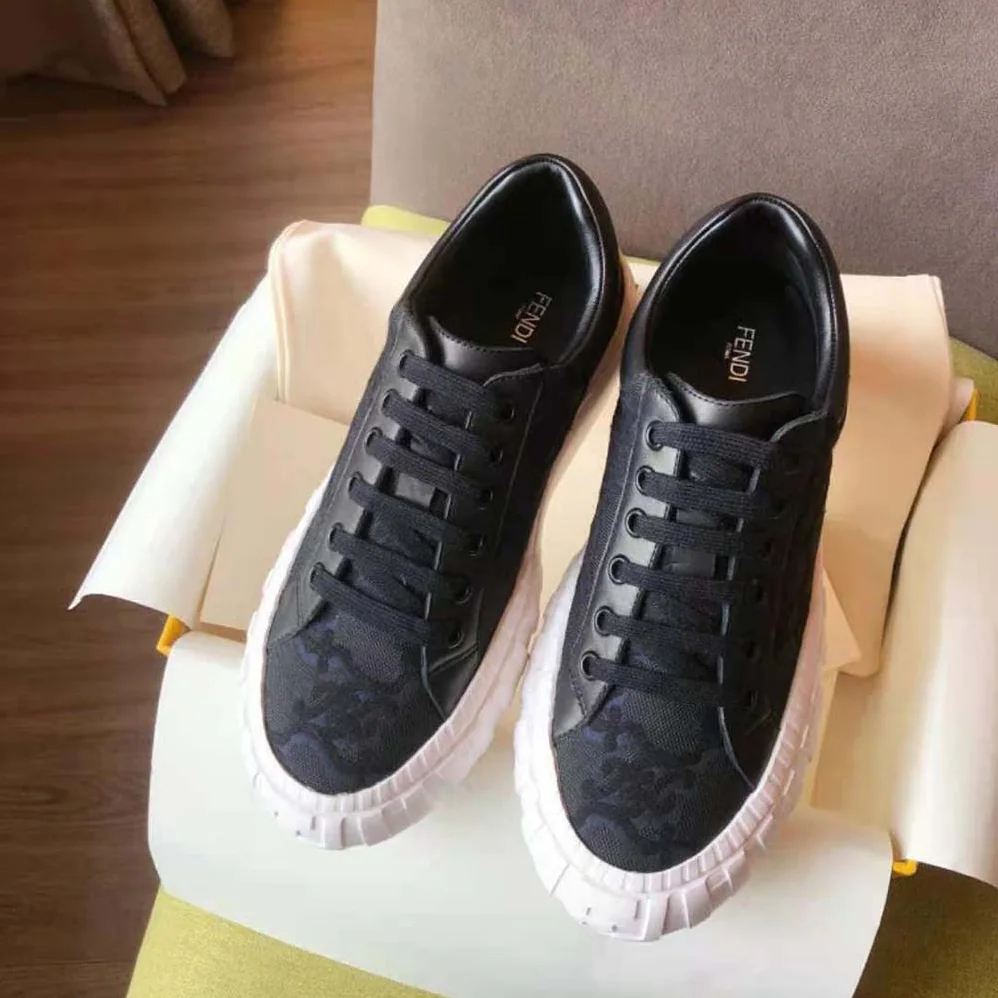 Fendi Force Black Fabric Low for Women in Top Sneakers Fendi Force Black Fabric Low for Women in Top Sneakers