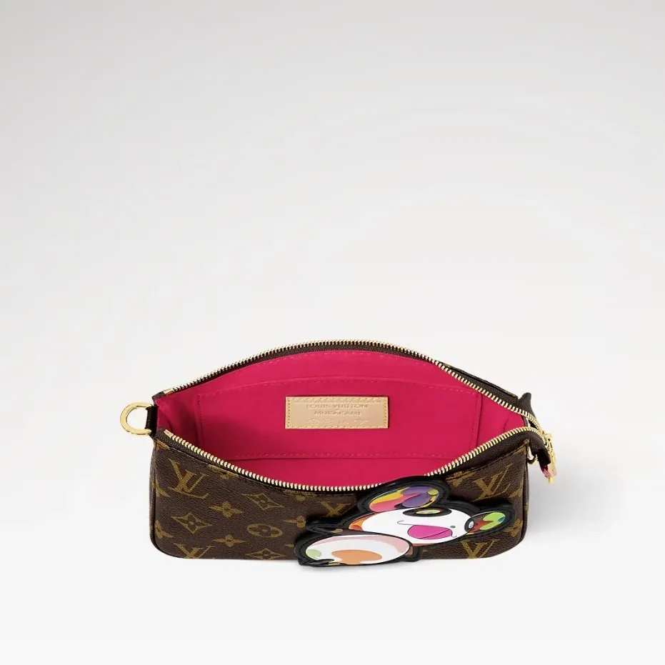 Louis Vuitton LV x TM Pochette Accessoires Shoulder Bag / Brown Monogram Canvas Gold Hardware