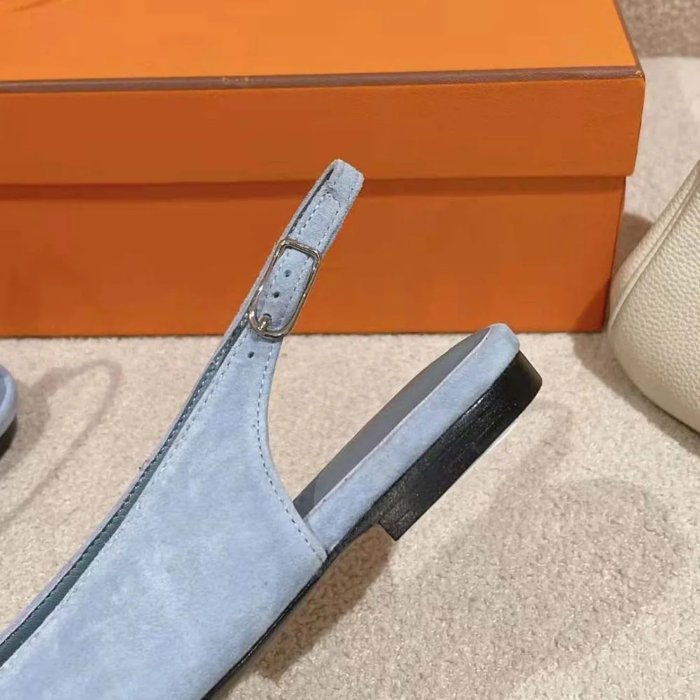 Hermes Innocente Slingback in Suede Goatskin-H241158Z for Women