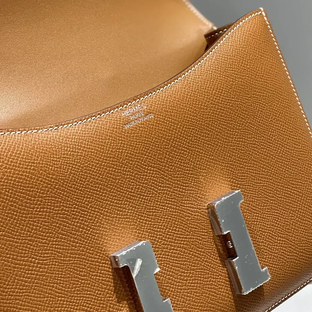 Hermes Constance 18 Bag Epsom Leather for Women in Brown/Silver Hermes Constance 18 Bag Epsom Leather for Women in Brown/Silver