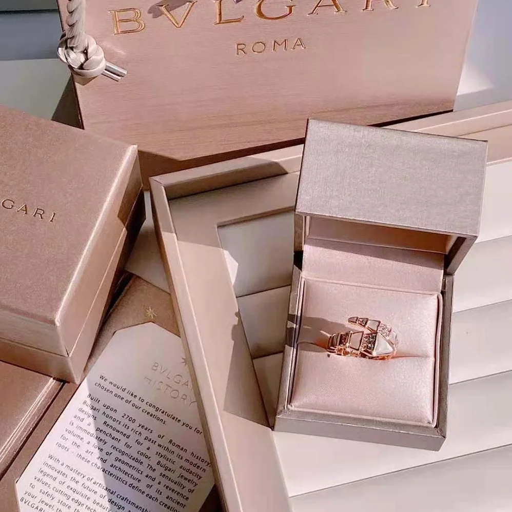Bvlgari Serpenti Viper One-Coil Ring in 18 KT Rose Gold for Women Bvlgari Serpenti Viper One-Coil Ring in 18 KT Rose Gold for Women