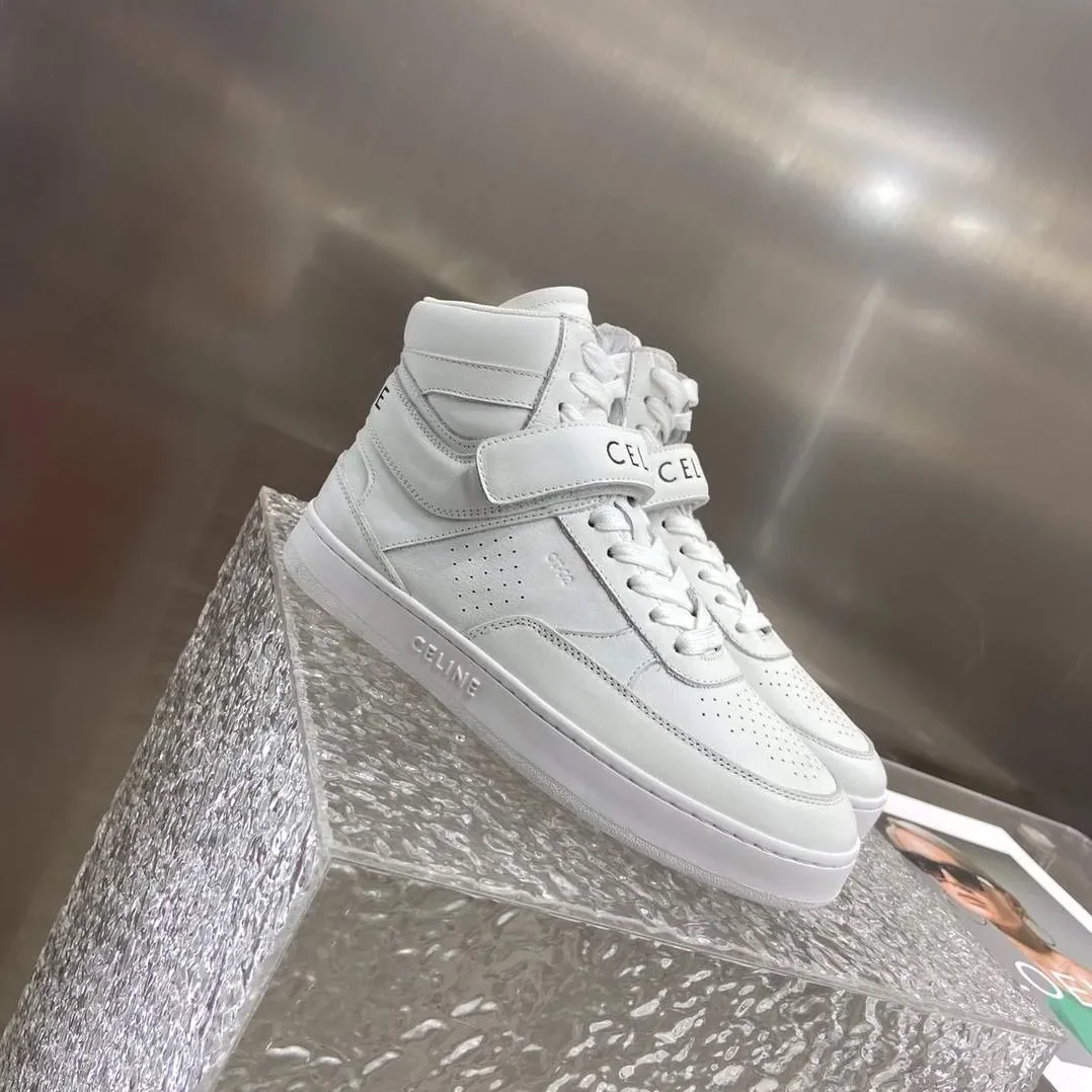 Celine Trainer High Sneaker With Scratch White Celine Trainer High Sneaker With Scratch White