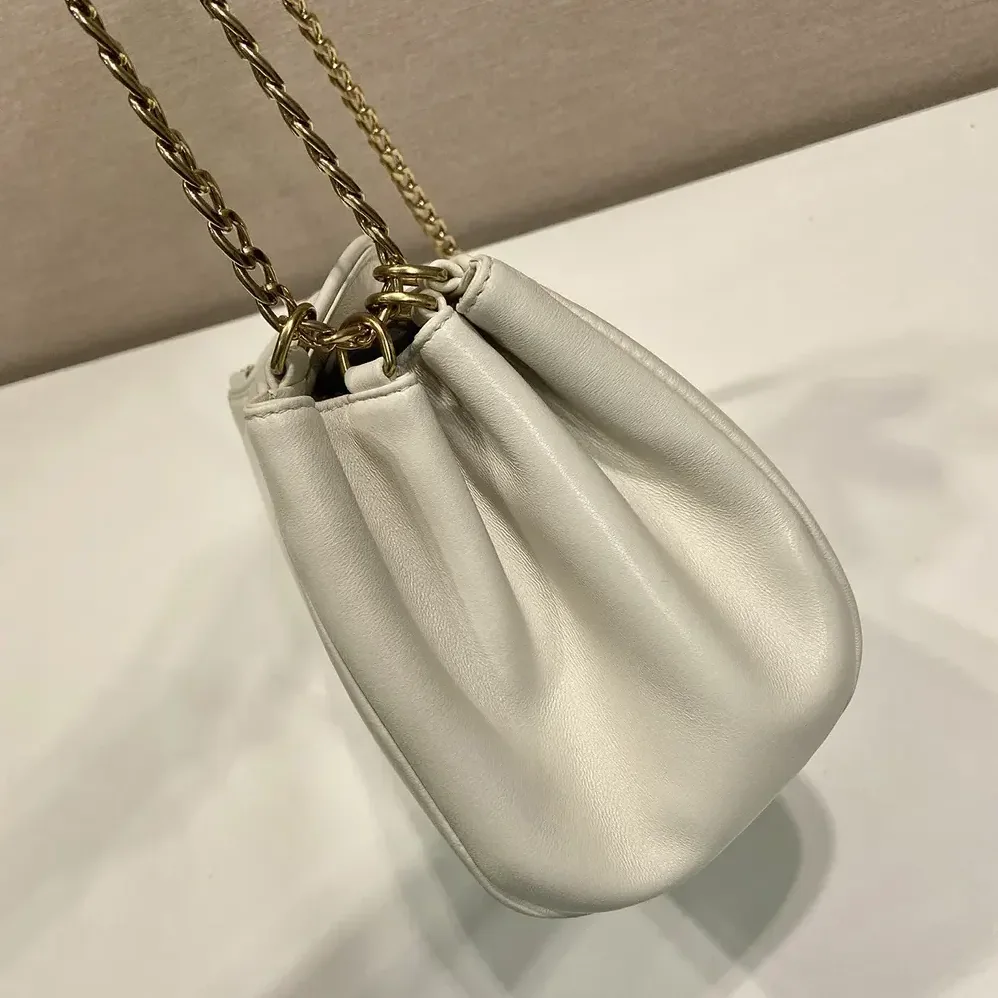 Prada Tumulte Small Nappa Leather Bag for Women in White