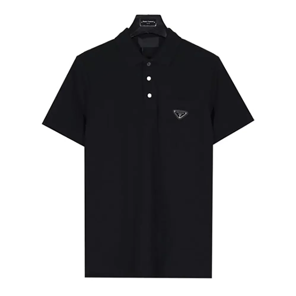 Prada Fleece Polo Natural Shirt in a Fleece Design for Men in Black Prada Fleece Polo Natural Shirt in a Fleece Design for Men in Black