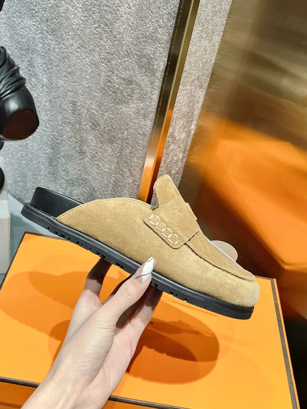 Hermes Go Mule Brown Hermes Go Mule Brown