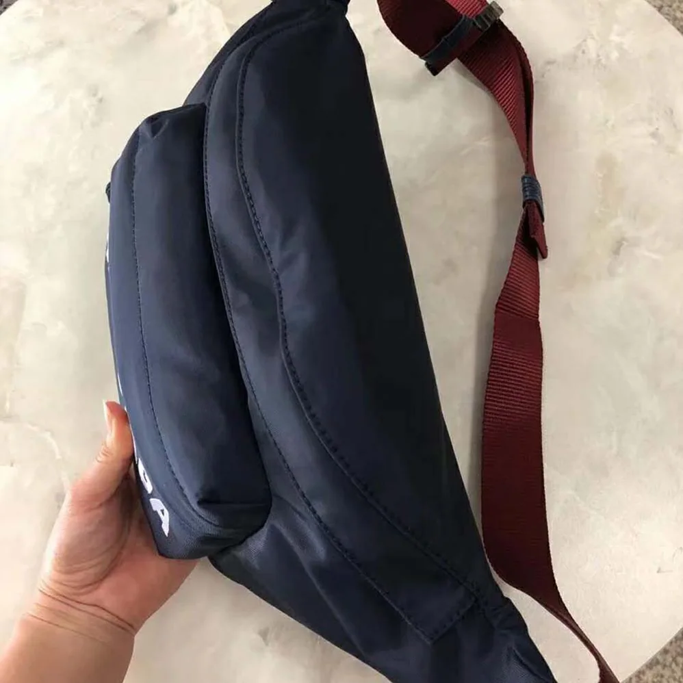 Balenciaga Wheel Beltpack in Navy Nylon and Balenciaga Embroidered for Women