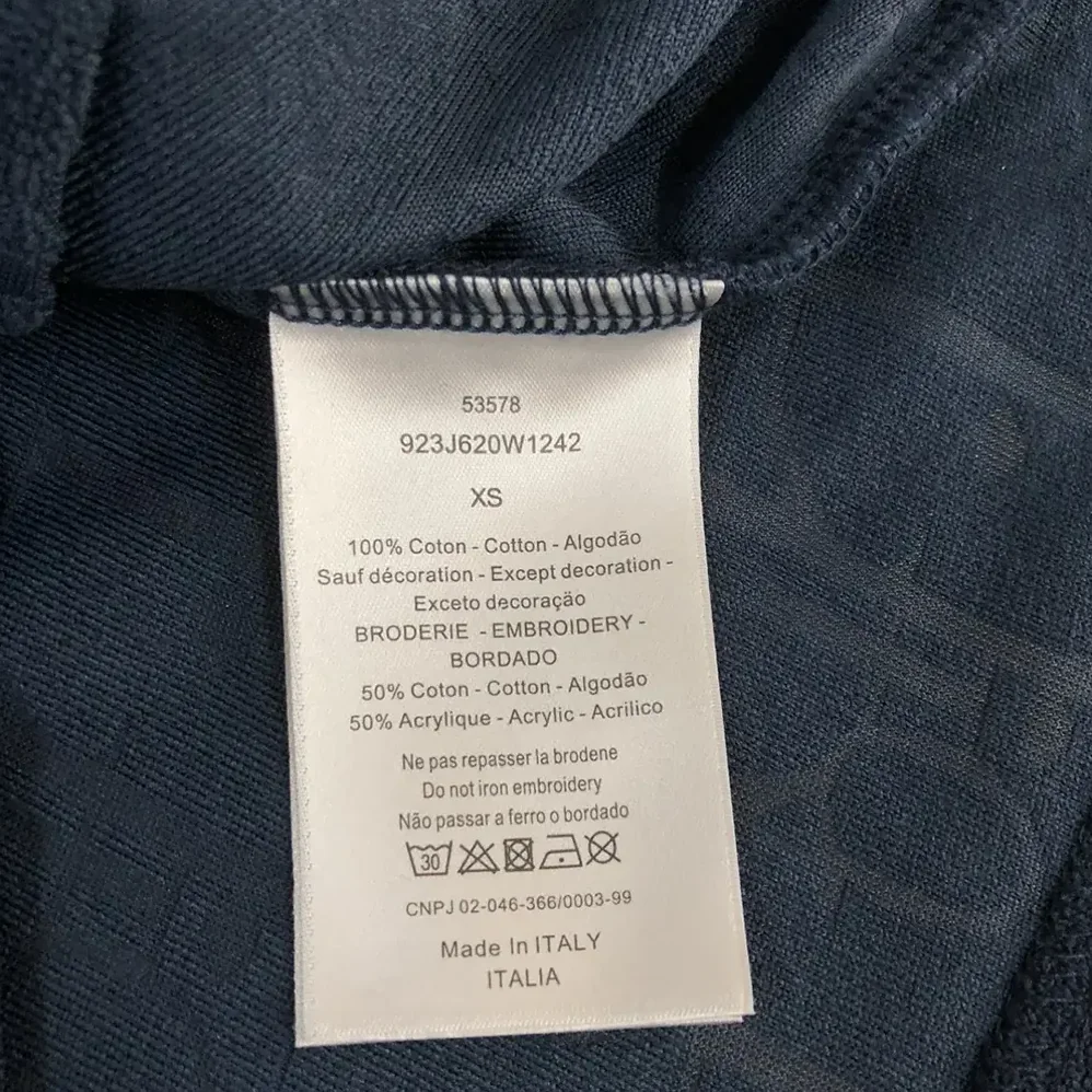 Dior Oblique Relaxed-Fit T-Shirt Navy Blue Terry Cotton Jacquard for Men