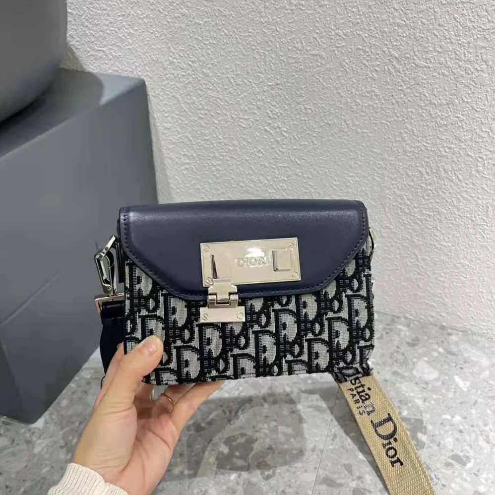 Dior Nano Pouch Beige and Black Dior Oblique Jacquard and Black Smooth Calfskin for Men Dior Nano Pouch Beige and Black Dior Oblique Jacquard and Black Smooth Calfskin for Men