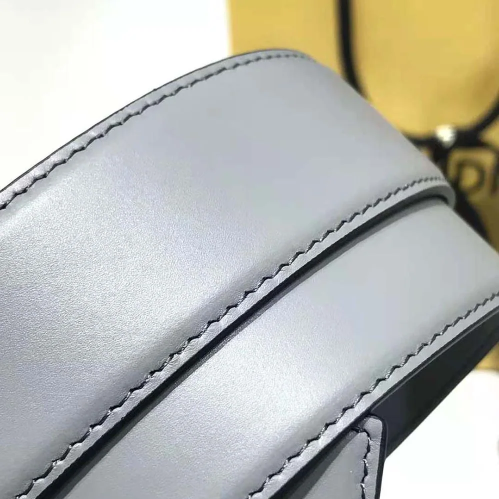 Fendi Gray Leather Belt for Women