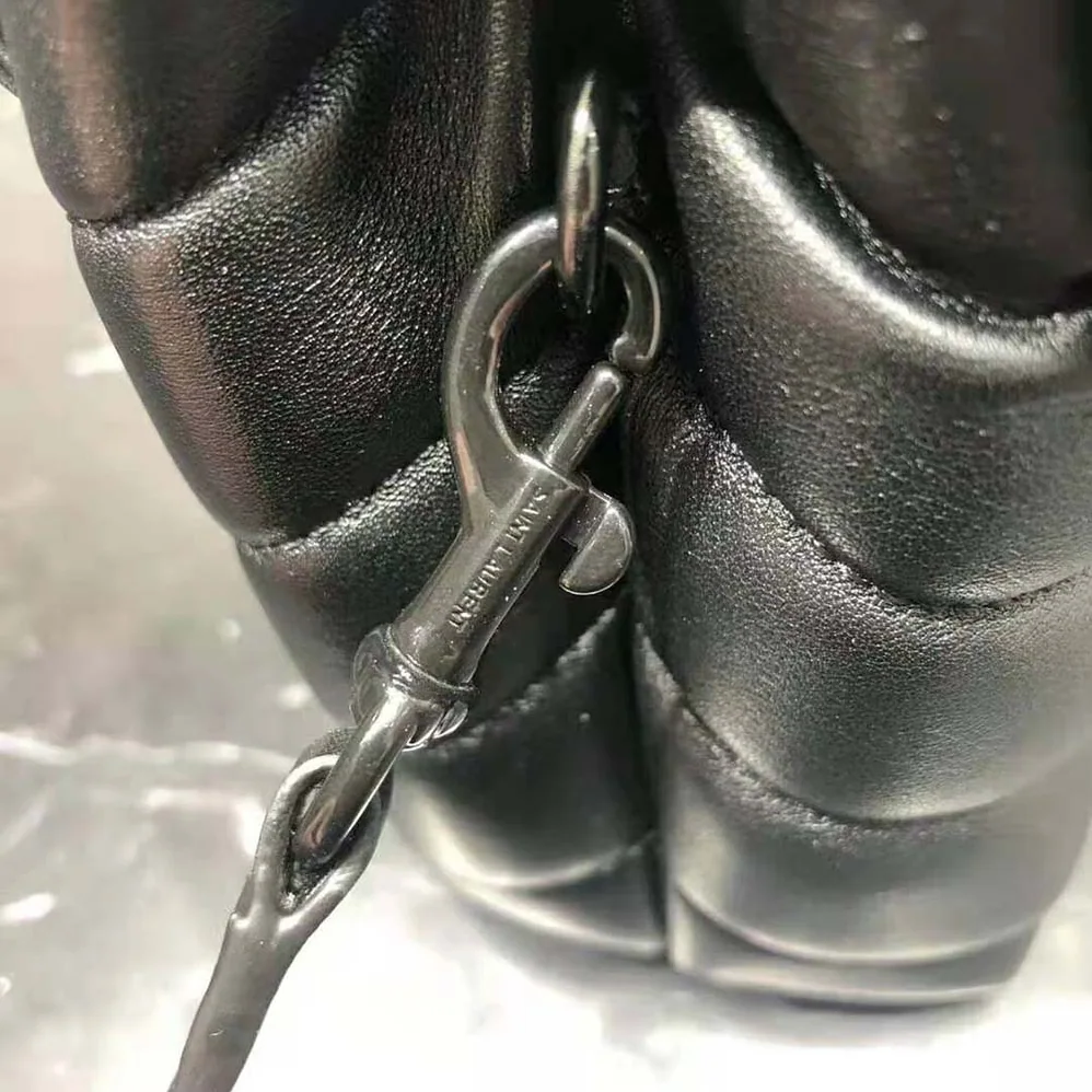 Saint Laurent YSL Loulou Toy Strap Bag in Quilted “Y” Leather for Women in Black