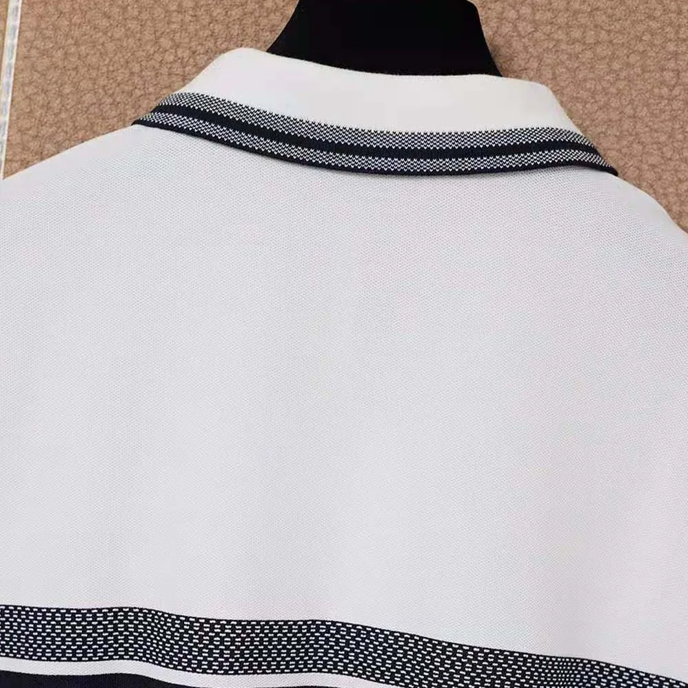 Dior Dioriviera Polo Shirt Dress White and Navy Blue Cotton Jersey for Women