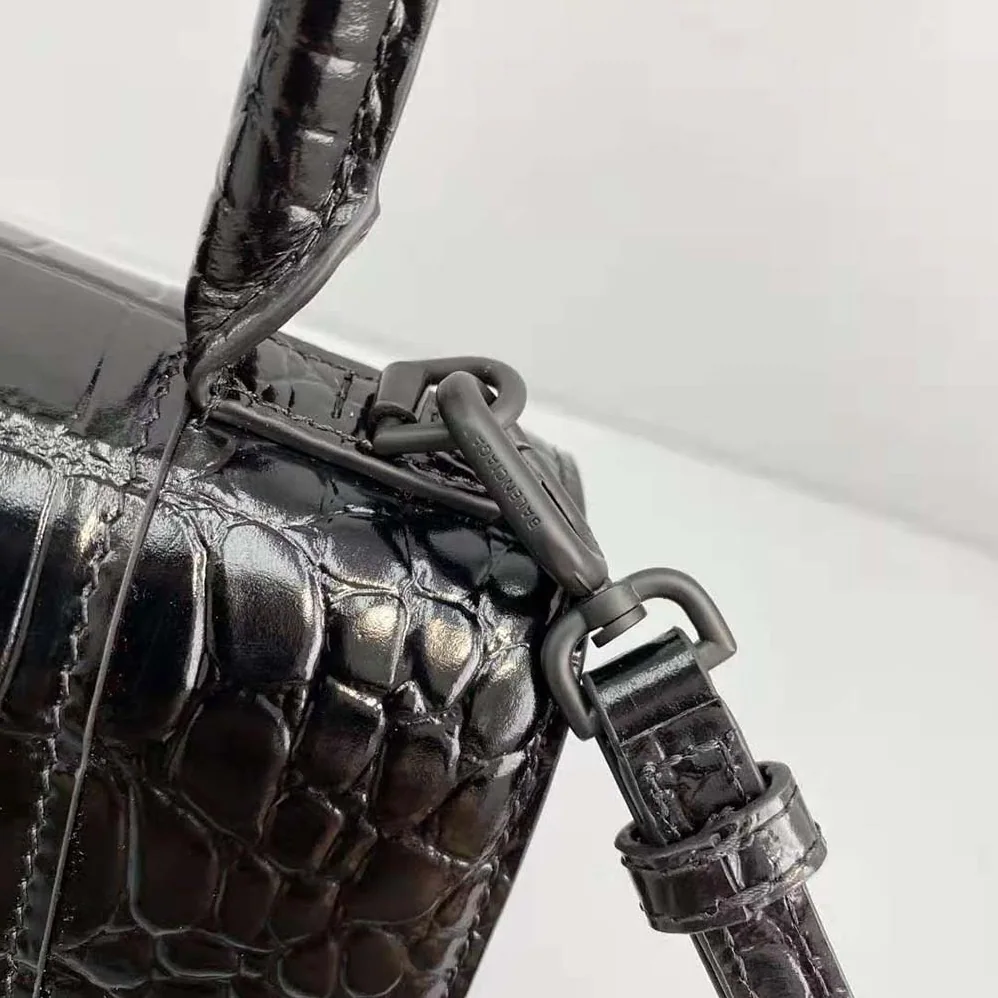 Balenciaga Hourglass Small Top Handle Bag for Women in Black