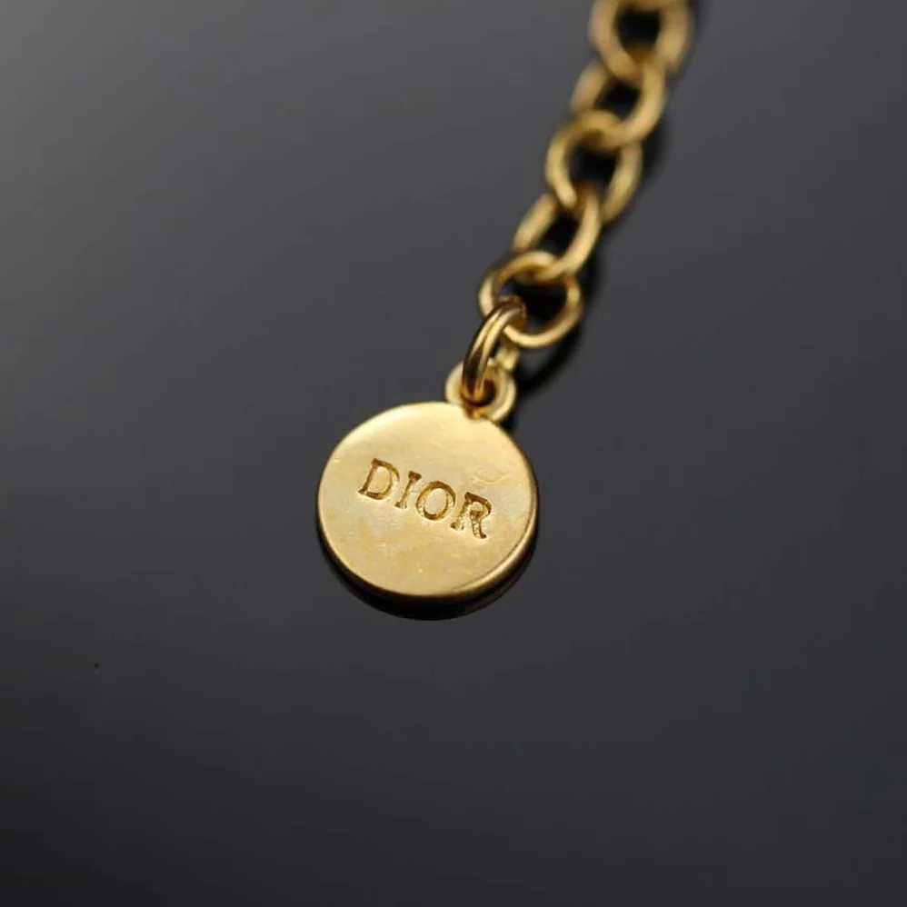 Dior CD Navy Bracelet Gold-Finish Metal and Raspberry Lacquer for Women Dior CD Navy Bracelet Gold-Finish Metal and Raspberry Lacquer for Women