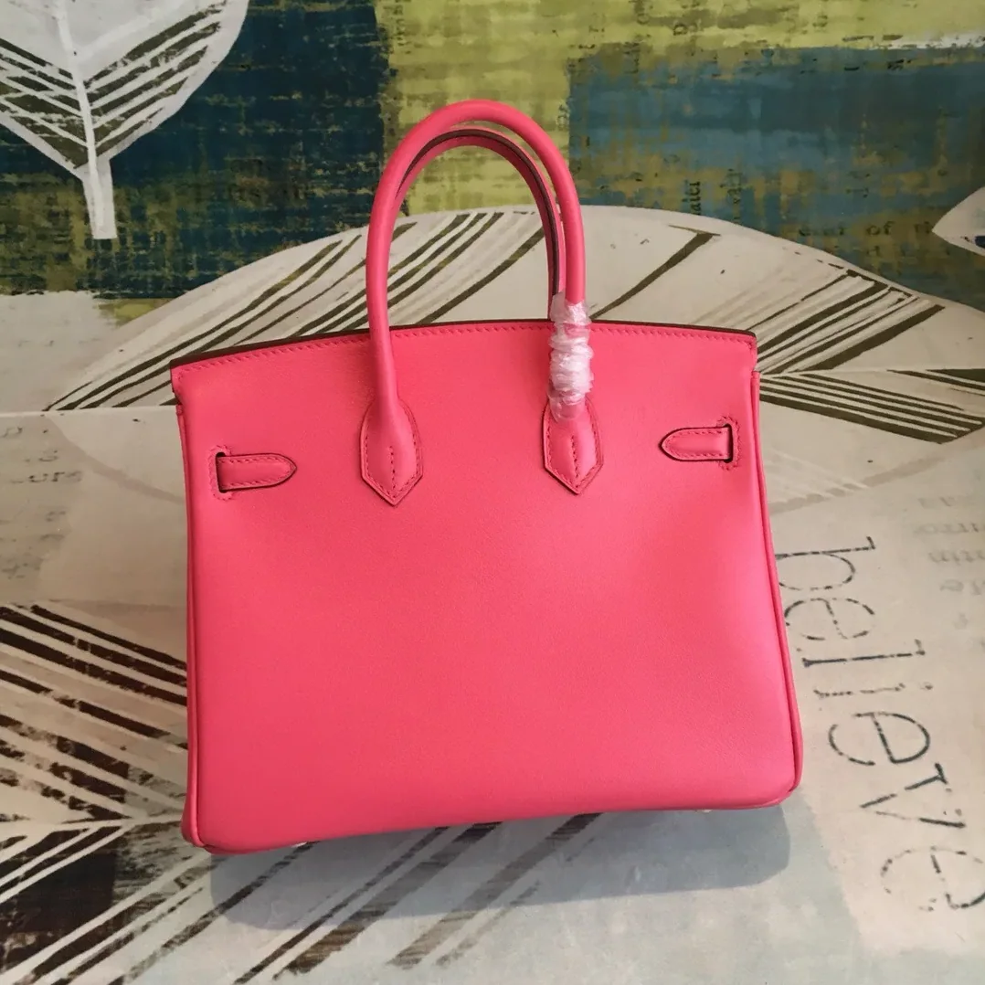 Hermes Birkin Top Handle Bag in Dark Pink Gold Hardware