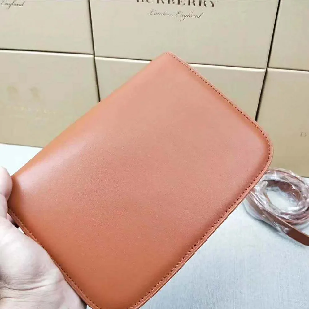 Burberry Small Leather TB Bag for Women in Brown