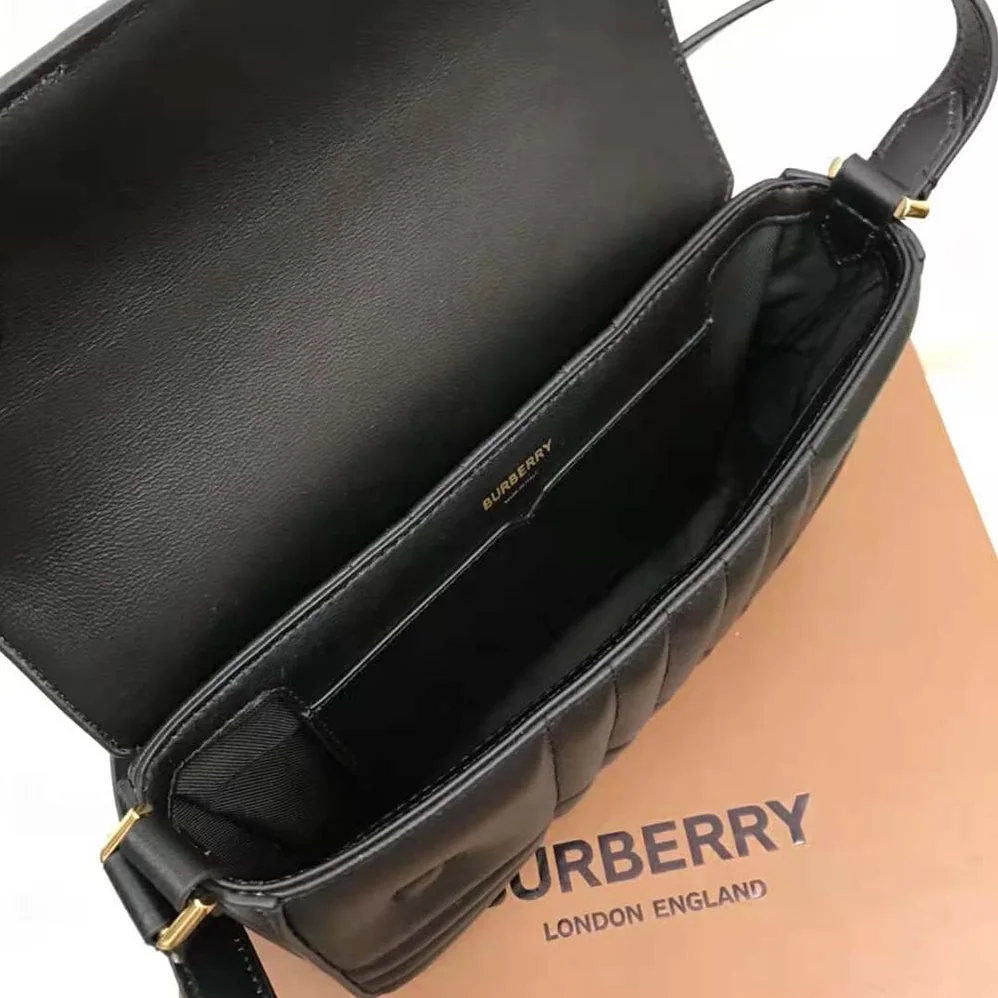 Burberry Quilted Leather Catherine Shoulder Bag for Women in Black