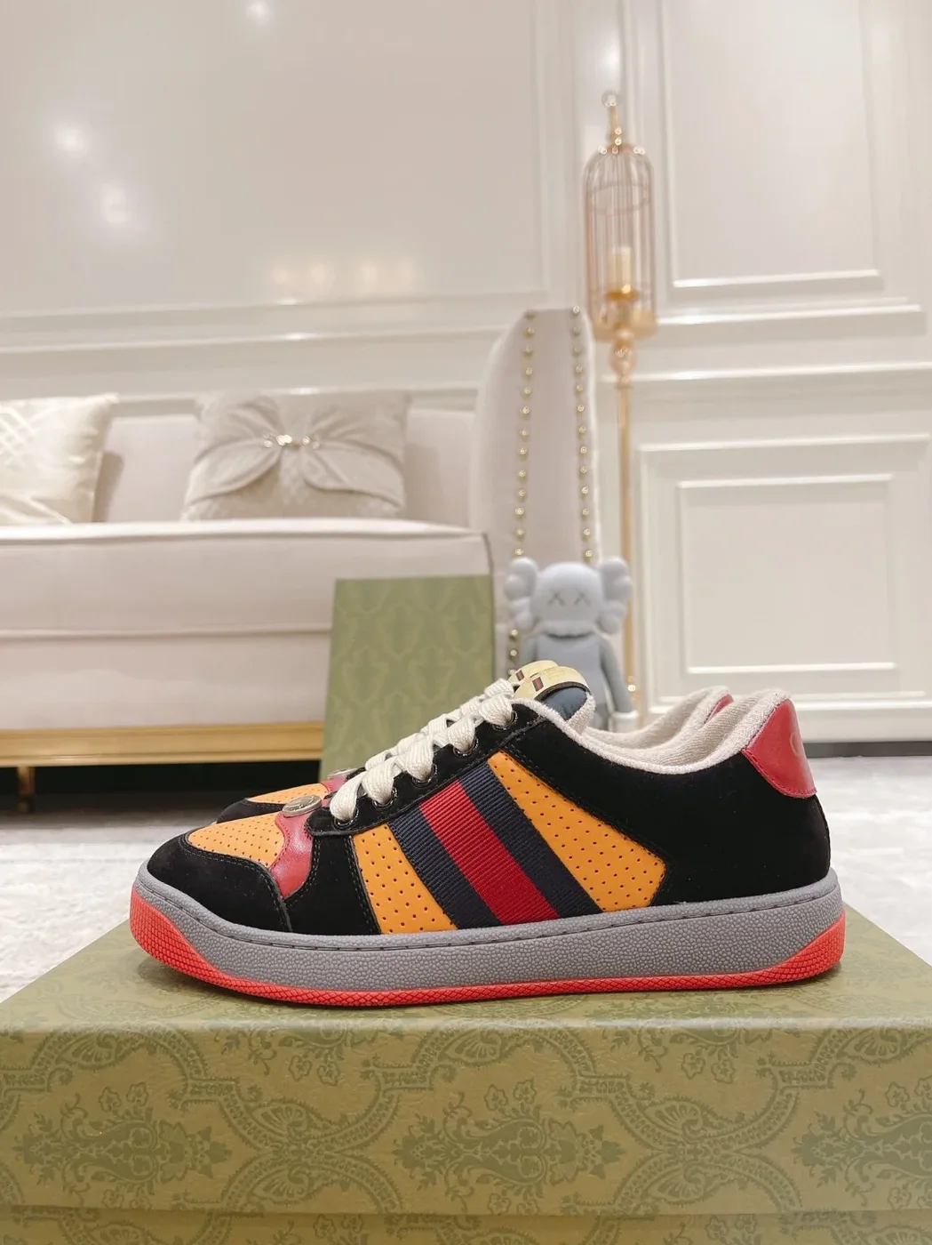 Gucci Lovelight Screener Sneaker Black GG Shoes
