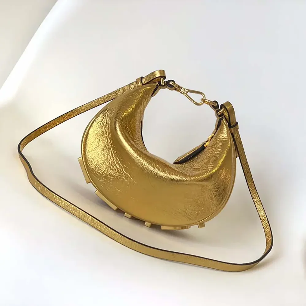 Fendi Fendigraphy Mini Gold Leather Mini for Women in bag