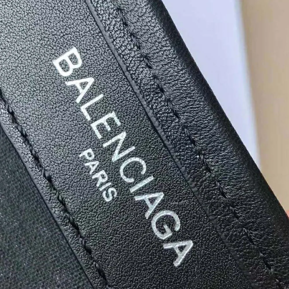 Balenciaga Navy Cabas M Large Size Cotton Canvas Calfskin for Women