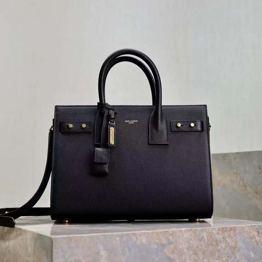 Saint Laurent YSL Sac De Jour in Supple Grained Leather for Women in Black/Gold Saint Laurent YSL Sac De Jour in Supple Grained Leather for Women in Black/Gold