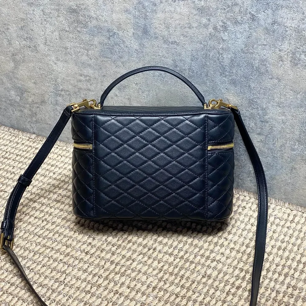 Saint Laurent YSL Gaby Large Vanity Bag In Lambskin for Women in Black Saint Laurent YSL Gaby Large Vanity Bag In Lambskin for Women in Black