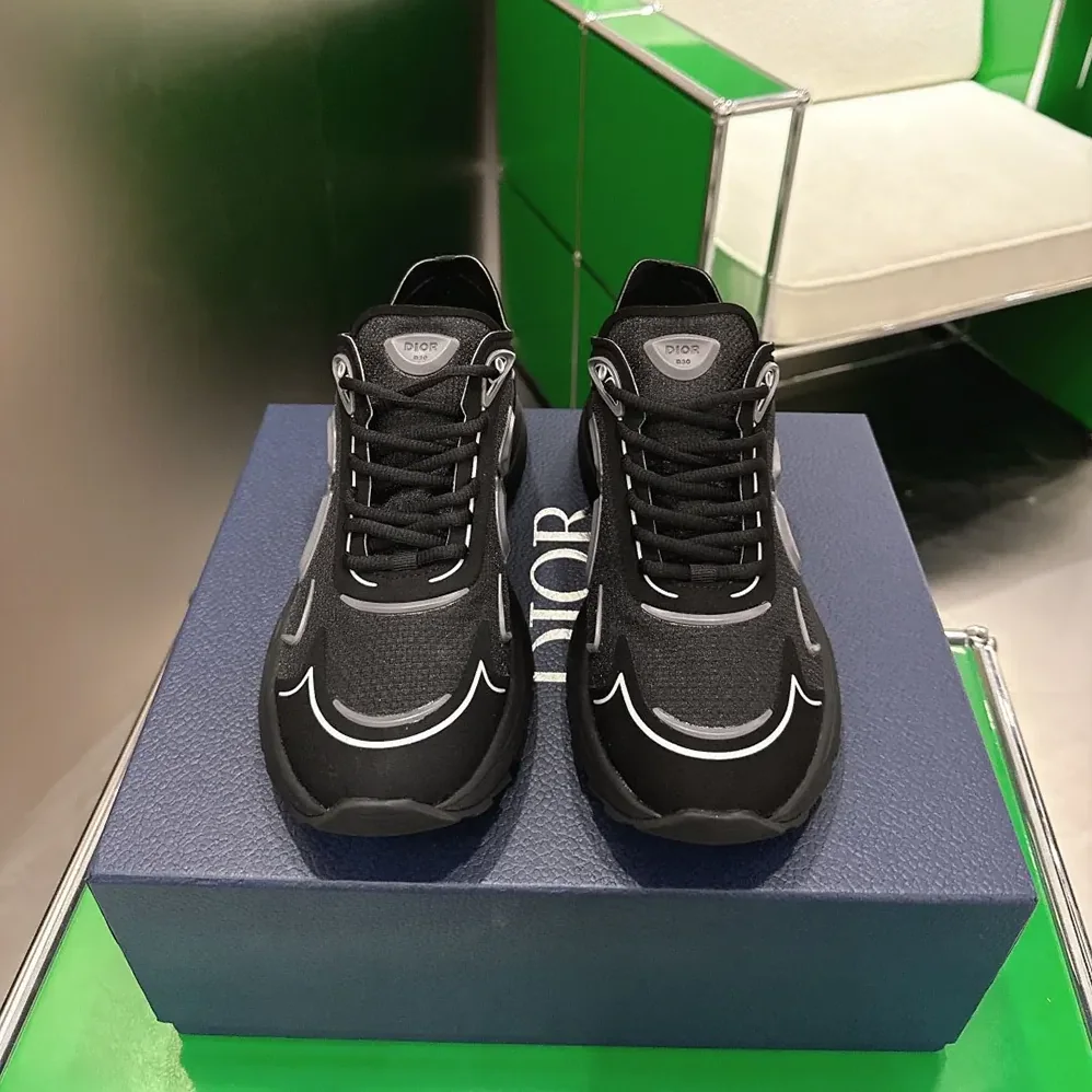 Dior B30 Countdown Tech Sneaker Black Semi-Transparent N3O Nylon for Unisex Dior B30 Countdown Tech Sneaker Black Semi-Transparent N3O Nylon for Unisex