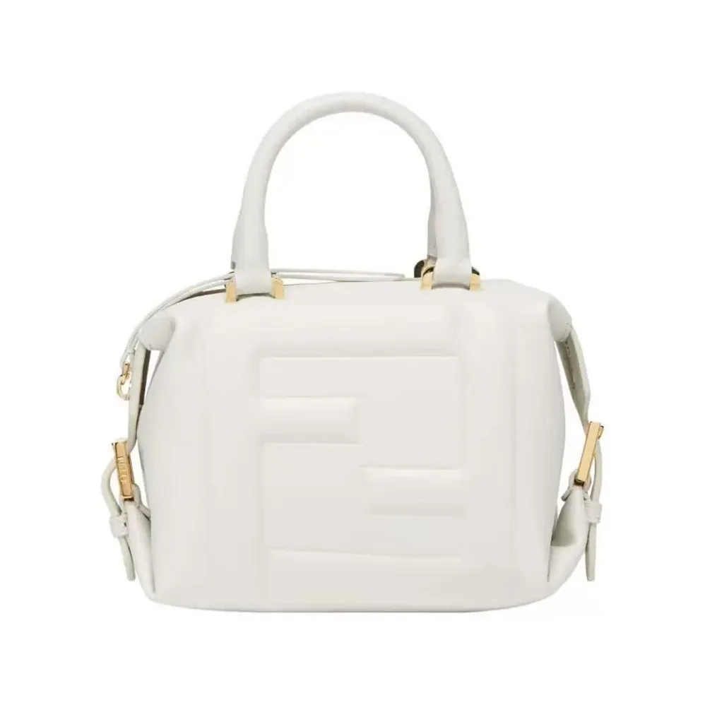Fendi Nappa FF Mini Cube Bag for Women in White