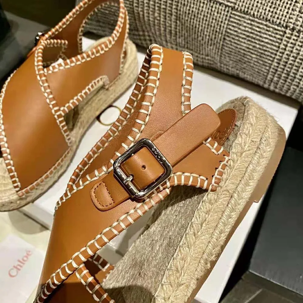 Chloe Lucinda Flat Espadrille for Women in Brown Chloe Lucinda Flat Espadrille for Women in Brown