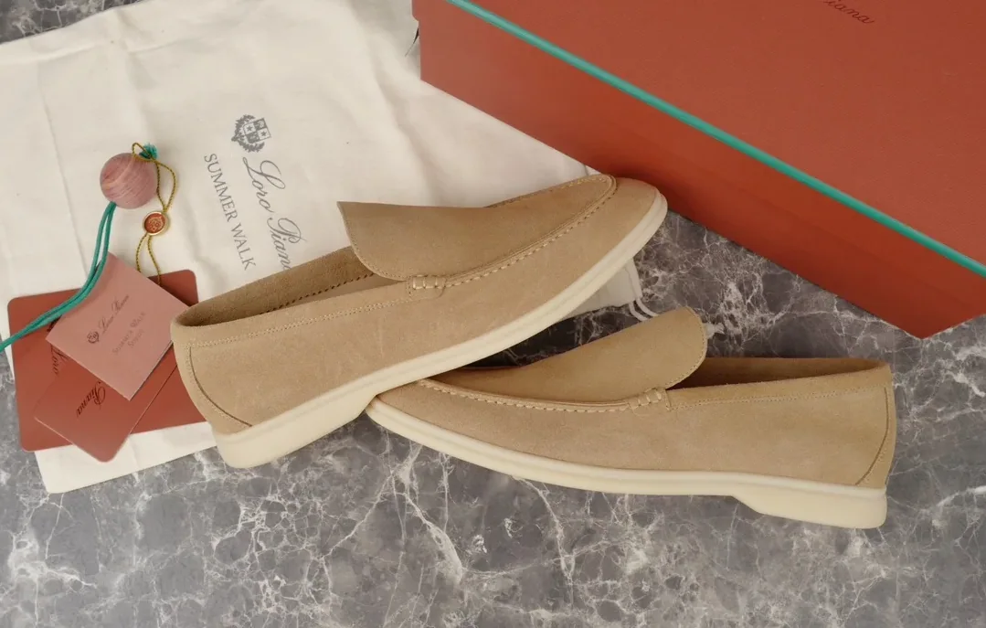 Loro Piana Summer Walk Loafers Light Wood Smoke FAE8124_H755 Loro Piana Summer Walk Loafers Light Wood Smoke FAE8124_H755