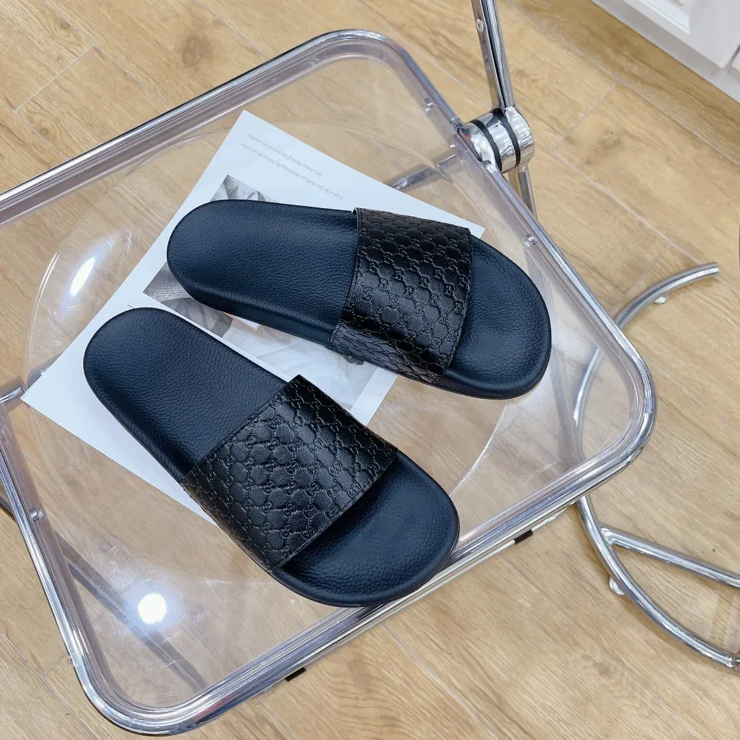 Gucci Embossed GG Slide Sandal Black for Women Gucci Embossed GG Slide Sandal Black for Women