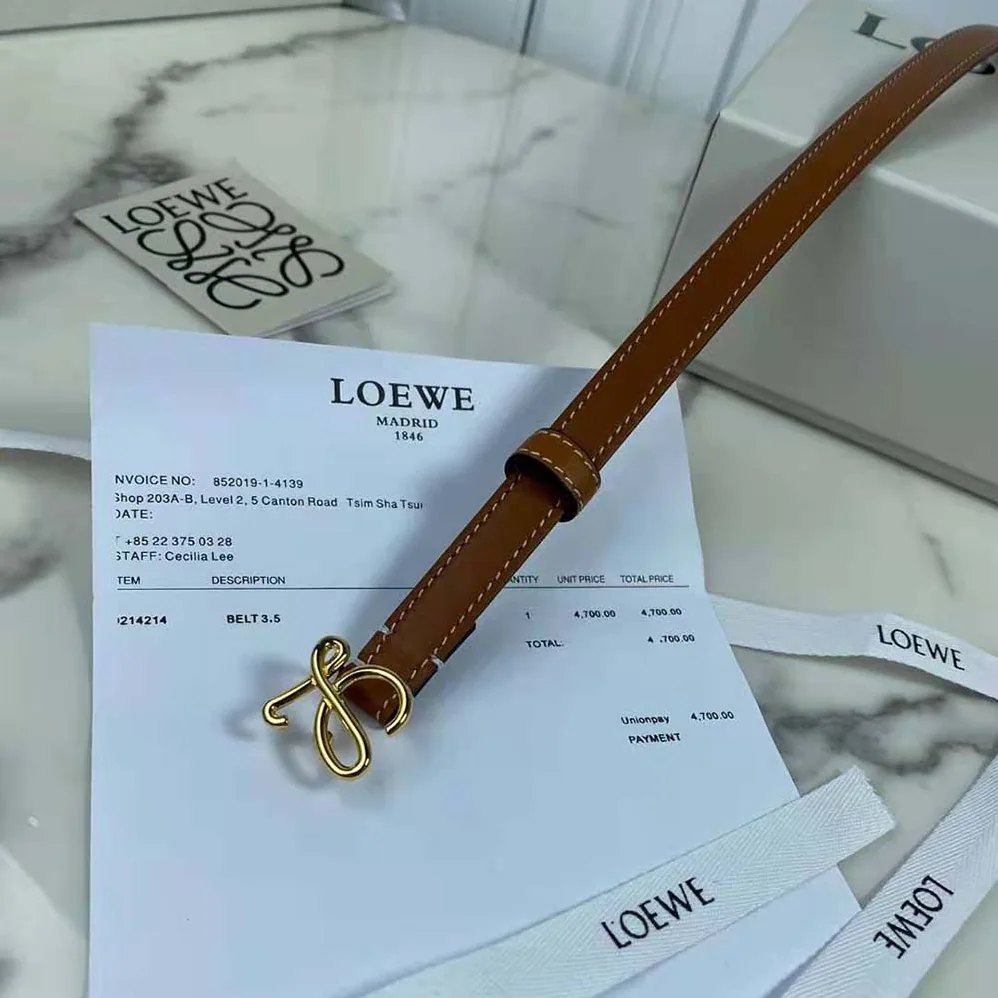 Loewe Belt in Smooth Calfskin for Women in Brown
