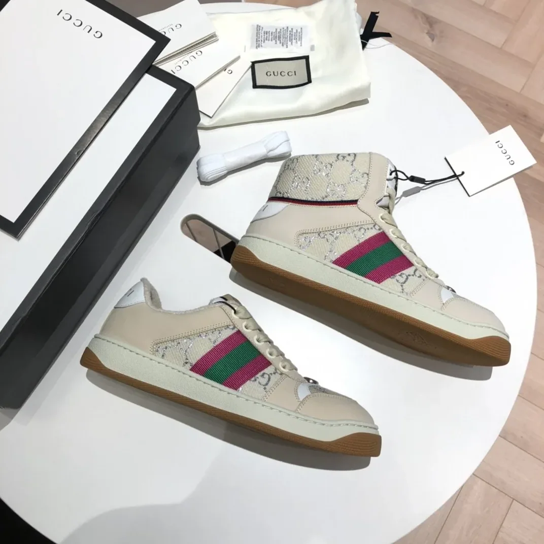 Gucci Screener GG High for Men in Top Beige Pink Green