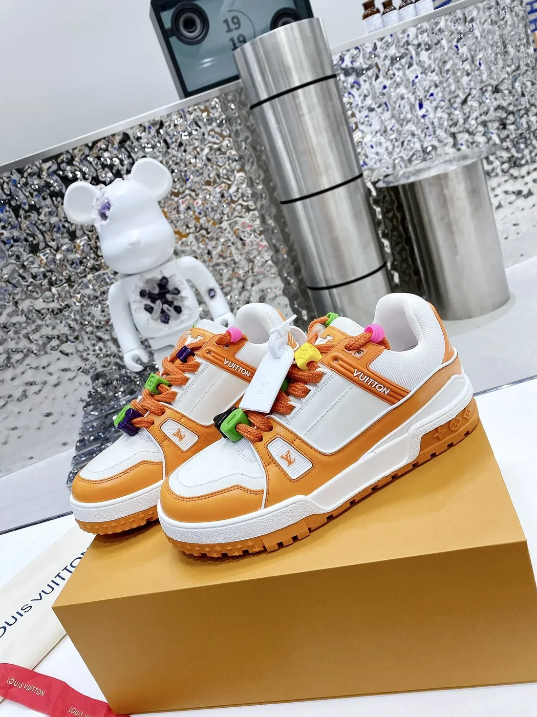 Louis Vuitton LV Trainer Sneaker Orange Louis Vuitton LV Trainer Sneaker Orange