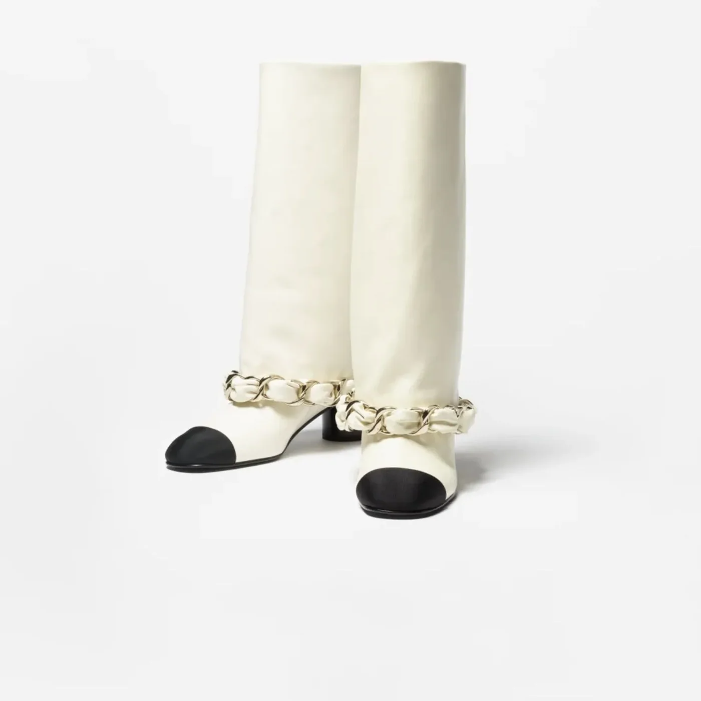 Chanel High Boots White --U3187 Chanel High Boots White --U3187