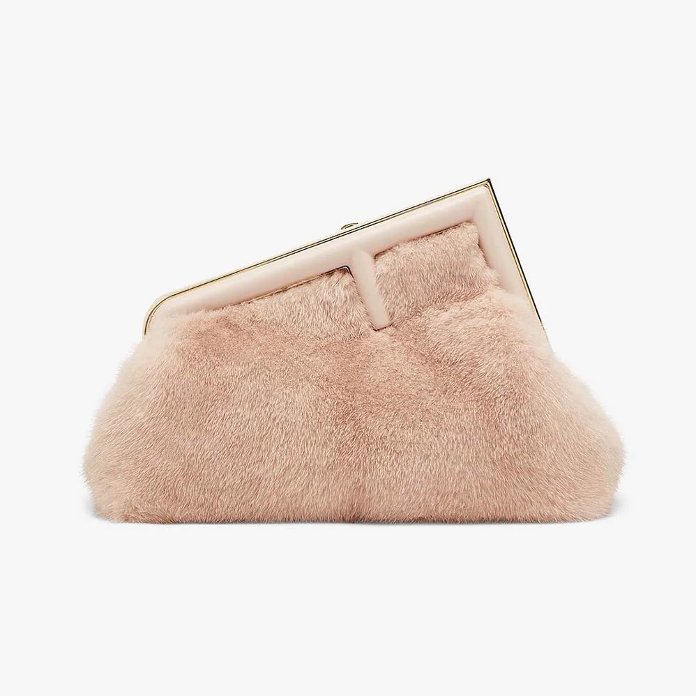 Fendi First Small Pink Mink Bag for Women