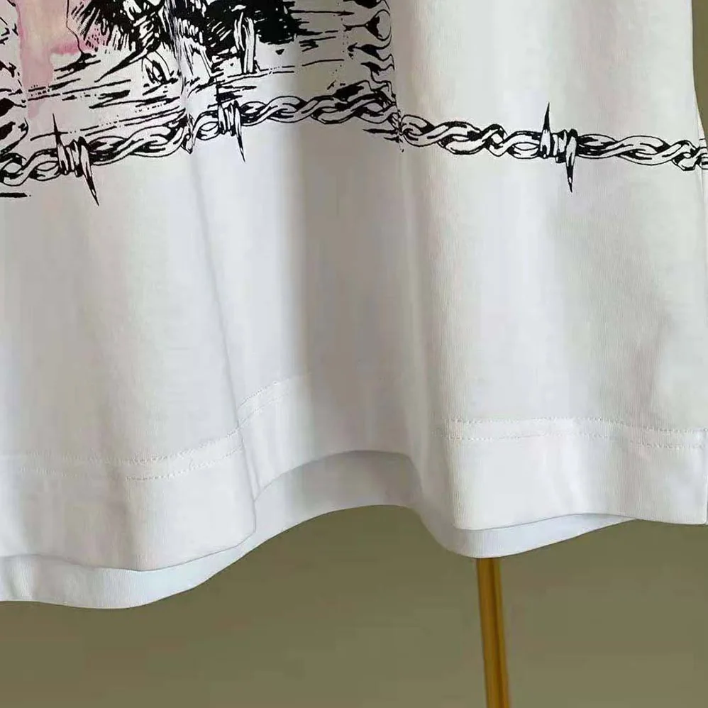 Givenchy Gothic Printed Oversized T-Shirt for Men in Pink