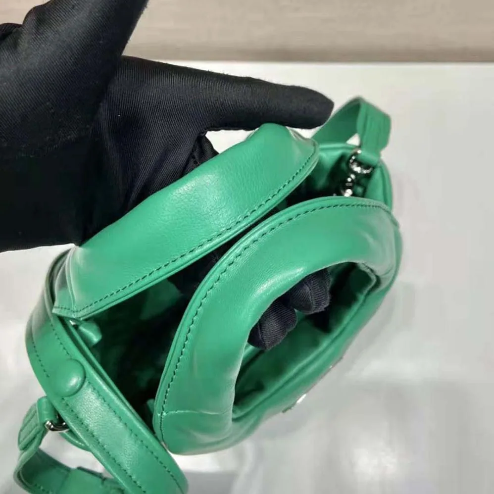Prada Small Padded Prada Soft Nappa-Leather Bag for Women in Green