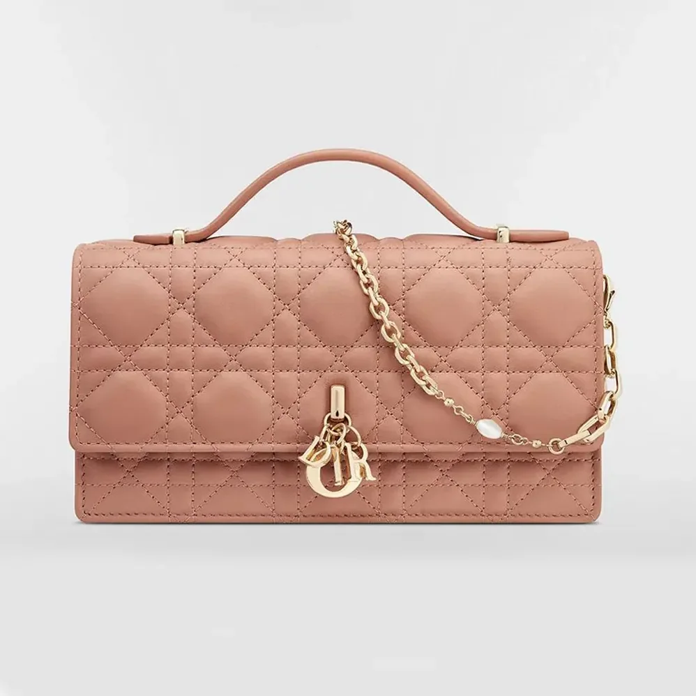 Dior My Dior Mini Bag Rose des Vents Cannage Lambskin for Women Dior My Dior Mini Bag Rose des Vents Cannage Lambskin for Women