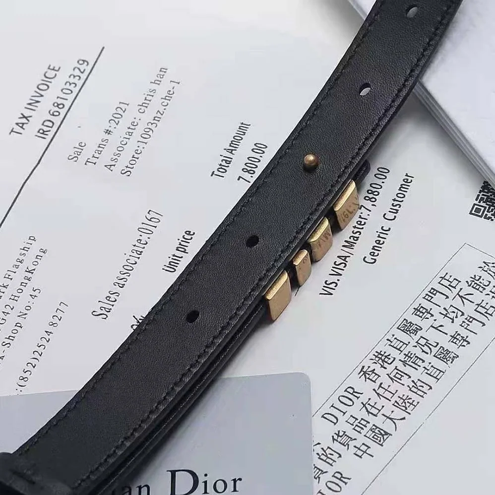 Dior D-Fence Belt Black Smooth Calfskin 30 MM for Women Dior D-Fence Belt Black Smooth Calfskin 30 MM for Women